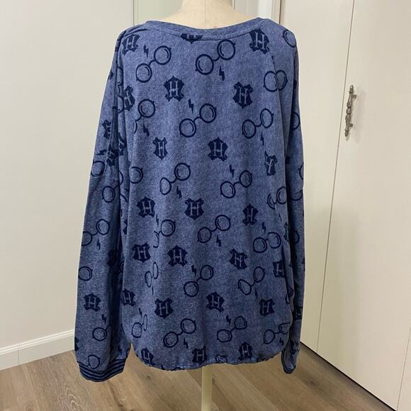 Harry Potter Women’s Blue  Lightweight Sweatshirt Sweater 3X - Picture 4 of 7